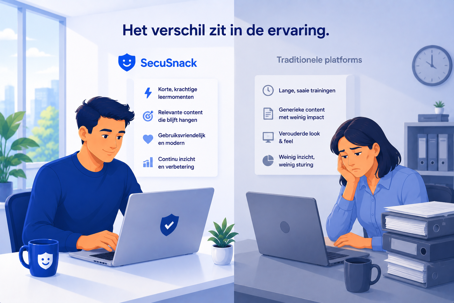 Het verschil tussen SecuSnack en traditionele awarenessplatformen